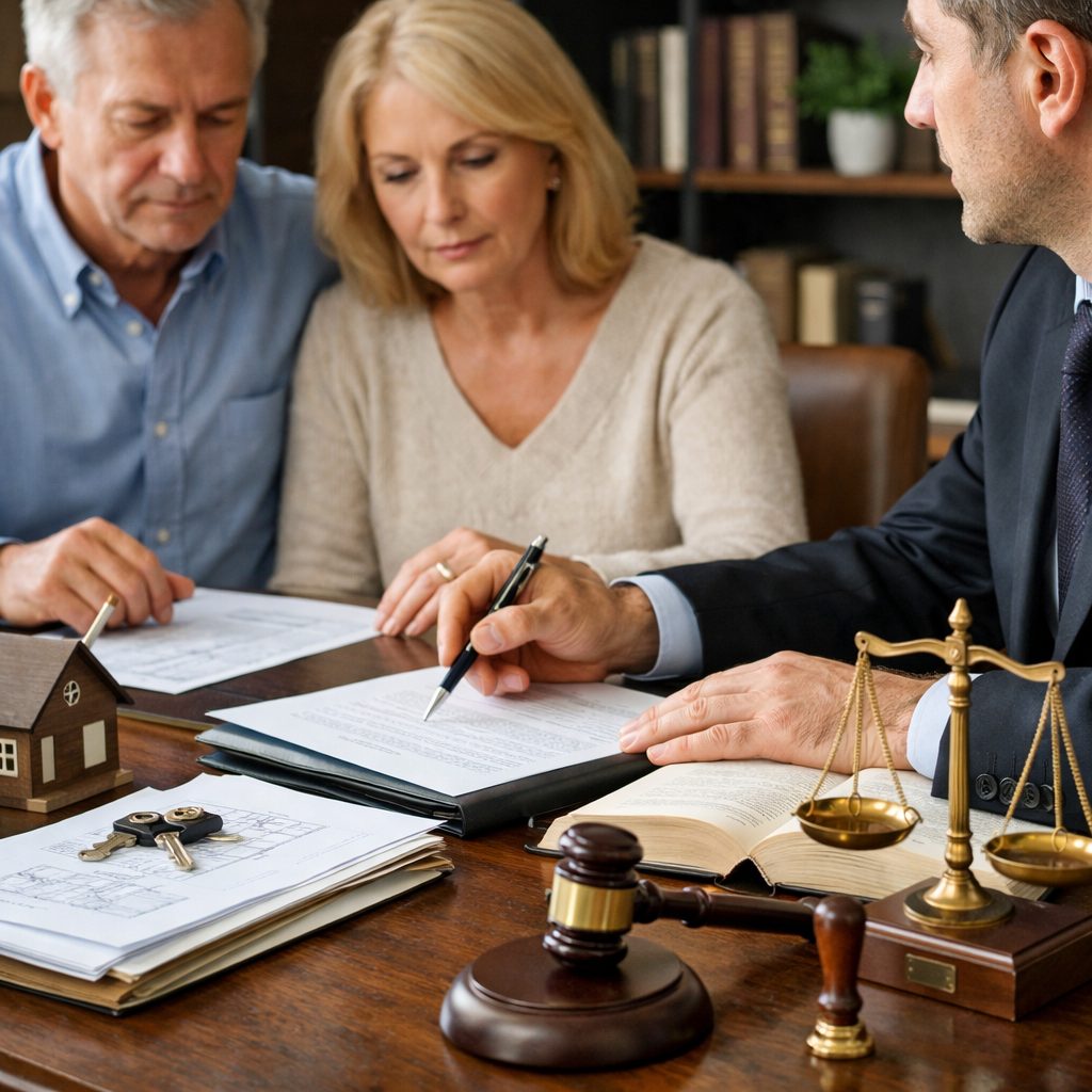 Partage amiable encadré par un notaire pour éviter une procédure judiciaire entre indivisaires ou héritiers