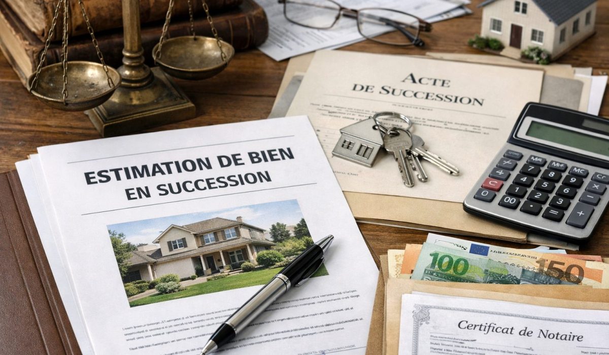 Estimation d’un bien immobilier en succession avec documents, dossier notarial et analyse de la valeur du logement